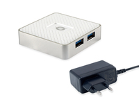 Conceptronic USB-Hub 4-Port 3.0 ->4x3.0 m.Netzteil ws - Hub