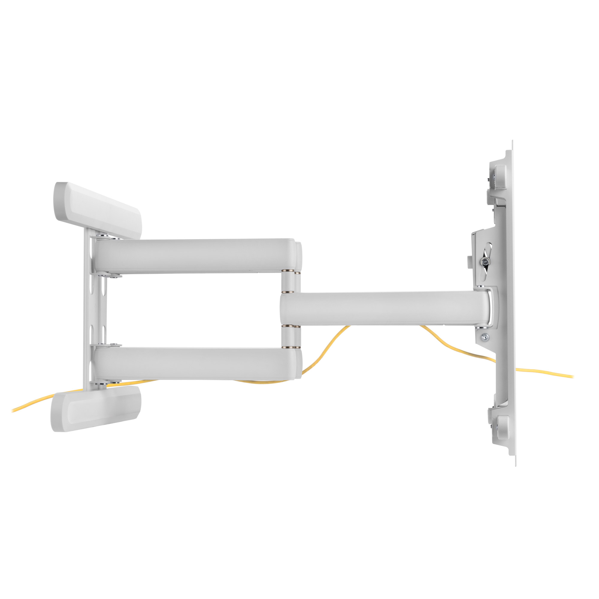 InLine Premium - Befestigungskit (Wandmontage) - freies Kippen - für TV - Aluminium - weiß - Bildschirmgröße: 94-203 cm (37"-80")