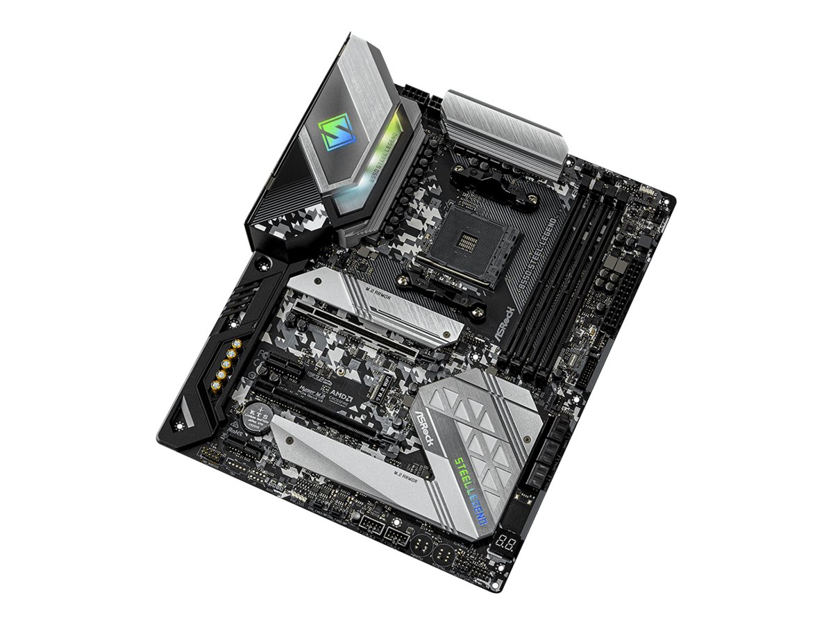 ASRock B550 Steel Legend - Motherboard - ATX - Socket AM4 - AMD B550 Chipsatz - USB-C Gen2, USB-C Gen1, USB 3.2 Gen 1, USB 3.2 Gen 2 - 2.5 Gigabit LAN - Onboard-Grafik (CPU erforderlich)