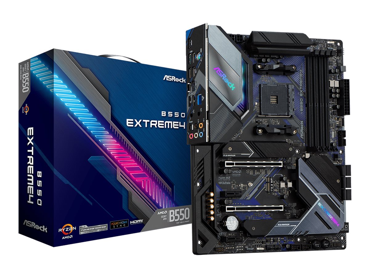 ASRock B550 Extreme4 - Motherboard - ATX - Socket AM4 - AMD B550 Chipsatz - USB-C Gen2, USB-C Gen1, USB 3.2 Gen 1, USB 3.2 Gen 2 - 2.5 Gigabit LAN - Onboard-Grafik (CPU erforderlich)