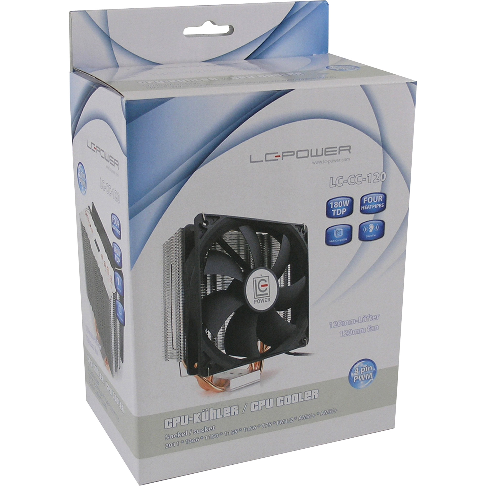 LC-Power Cosmo Cool - Prozessor-Luftkühler - (für: LGA775, LGA1156, AM2, AM2+, LGA1366, AM3, LGA1155, AM3+, LGA2011, FM1, FM2, LGA1150, LGA2011-3, LGA1151)