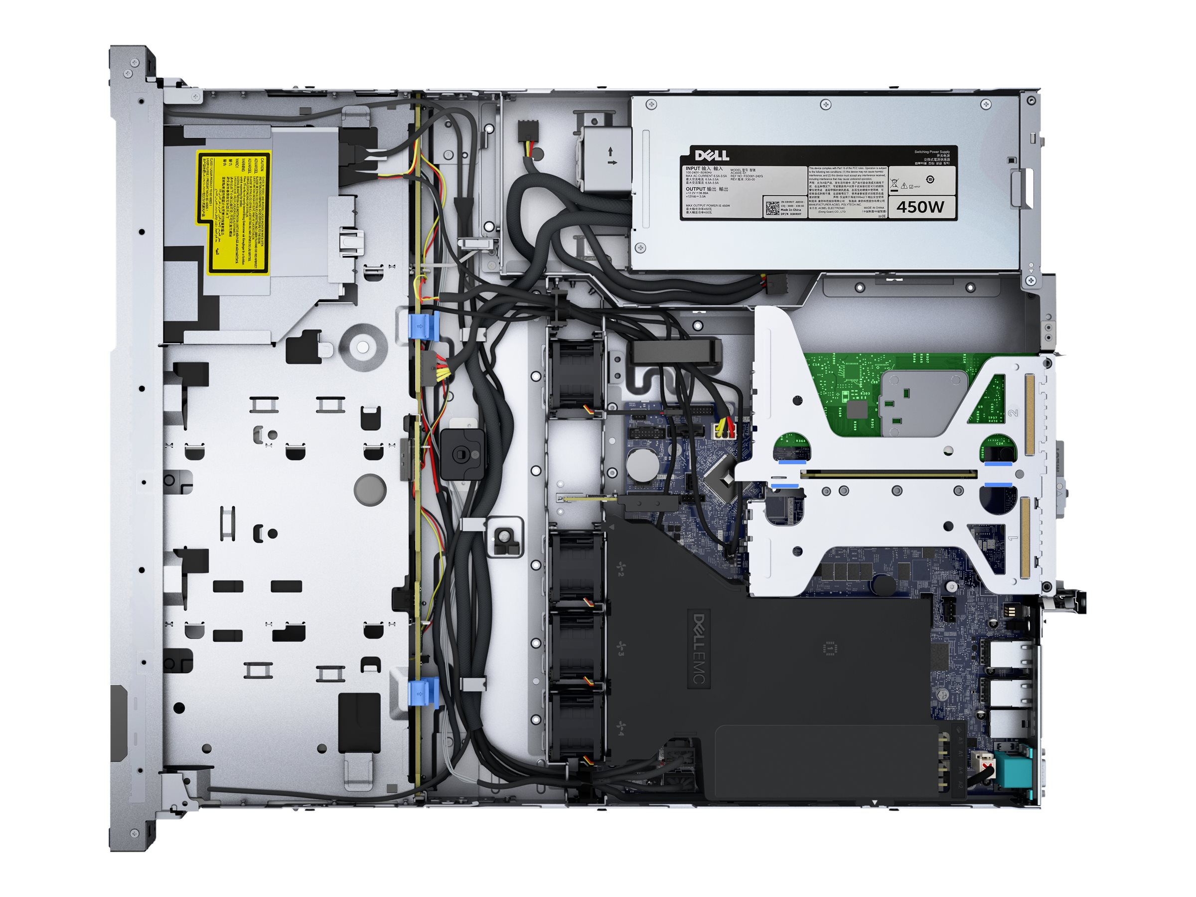 Dell PowerEdge R250 - Server - Rack-Montage - 1U - 1-Weg - 1 x Xeon E-2314 / 2.8 GHz - RAM 32 GB - SAS - Hot-Swap 8.9 cm (3.5")