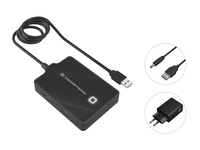 Conceptronic USB-Hub 4-Port 3.0 ->4x3.0 m.Netzteil sw - Hub