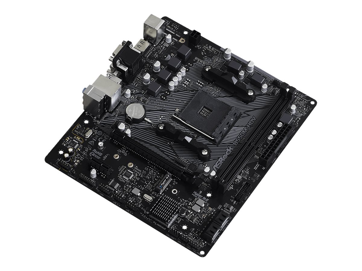 ASRock B550M-HDV - Motherboard - micro ATX - Socket AM4 - AMD B550 Chipsatz - USB 3.2 Gen 1 - Gigabit LAN - Onboard-Grafik (CPU erforderlich)