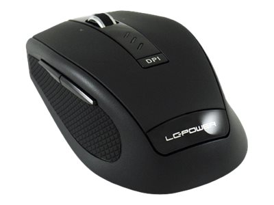 LC-Power m800BW - Maus - optisch - 6 Tasten - kabellos - 2.4 GHz - kabelloser Empfänger (USB)