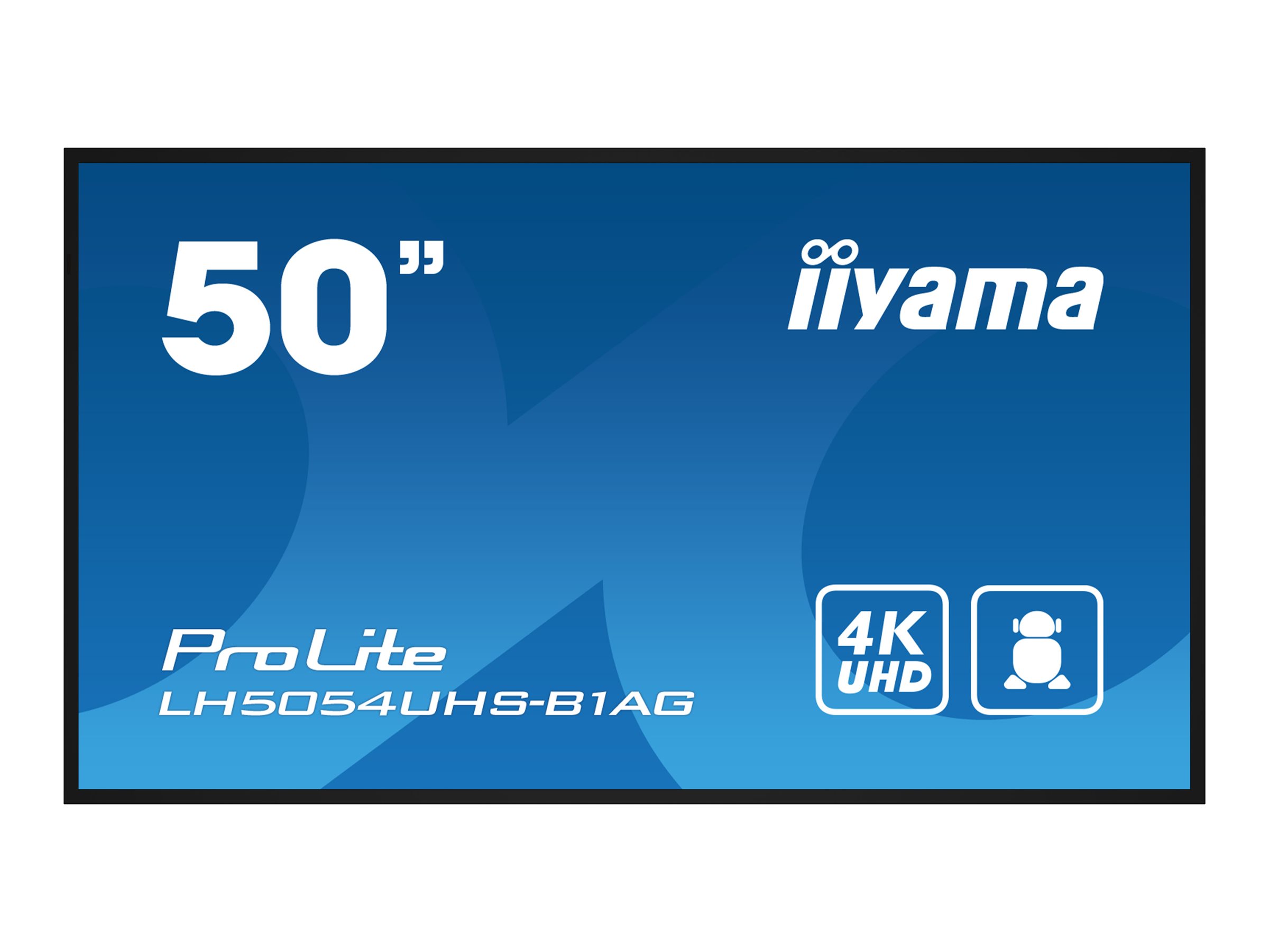 Iiyama LH5054UHS-B1AG - 125.7 cm (50") Diagonalklasse LH54 Series LCD-Display mit LED-Hintergrundbeleuchtung - interaktive Digital Signage - mit mit SoC Mediaplayer - 4K UHD (2160p)