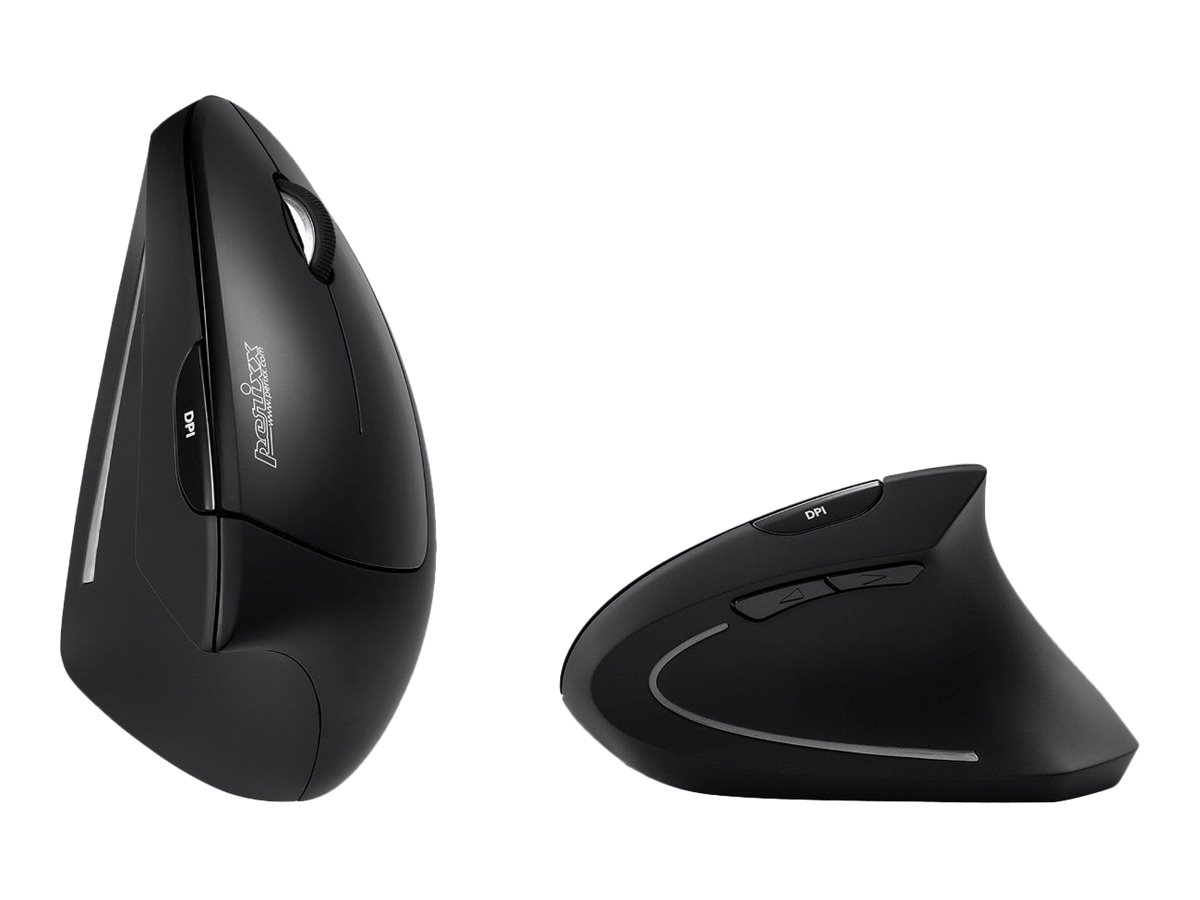 Perixx PERIMICE-713L - Maus - ergonomisch - Für Linkshänder - optisch - 6 Tasten - kabellos - 2.4 GHz - kabelloser Empfänger (USB)