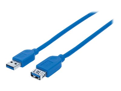 Manhattan USB-A to USB-A Extension Cable, 1m, Male to Female, 5 Gbps (USB 3.2 Gen1 aka USB 3.0)