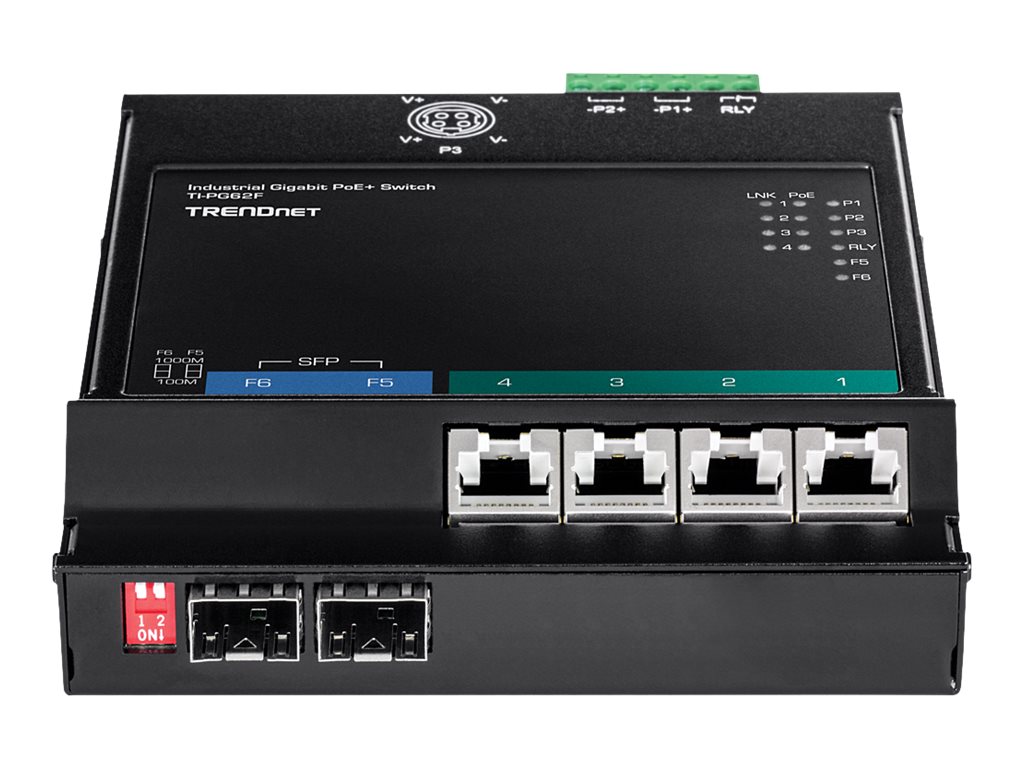 TRENDnet TI-PG62F - Switch - unmanaged - 4 x 10/100/1000 (PoE+)