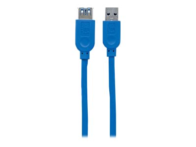 Manhattan USB-A to USB-A Extension Cable, 1m, Male to Female, 5 Gbps (USB 3.2 Gen1 aka USB 3.0)