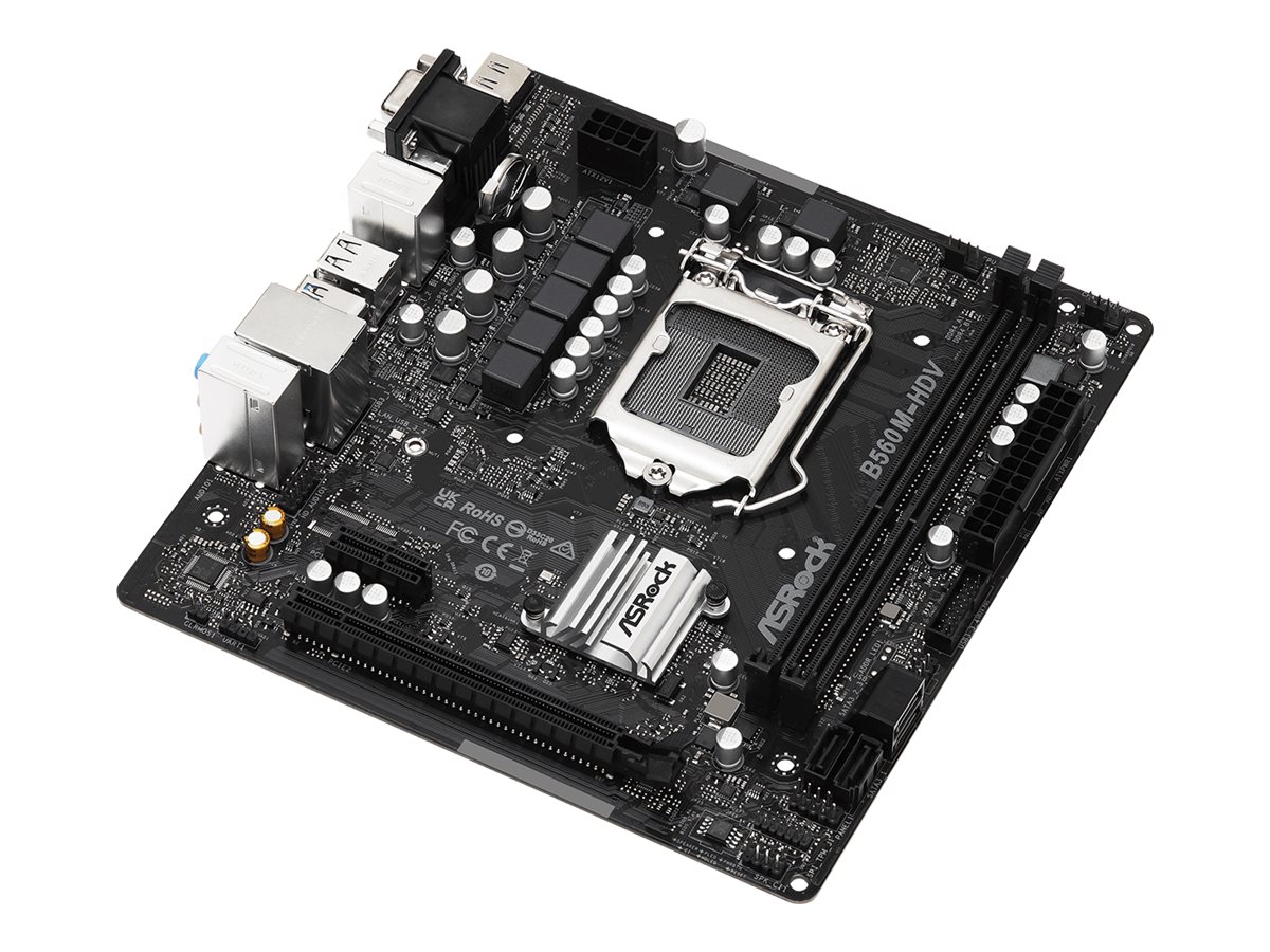 ASRock B560M-HDV R3.0 - Motherboard - micro ATX - LGA1200-Sockel - B560 Chipsatz - USB 3.2 Gen 1 - Gigabit LAN - Onboard-Grafik (CPU erforderlich)