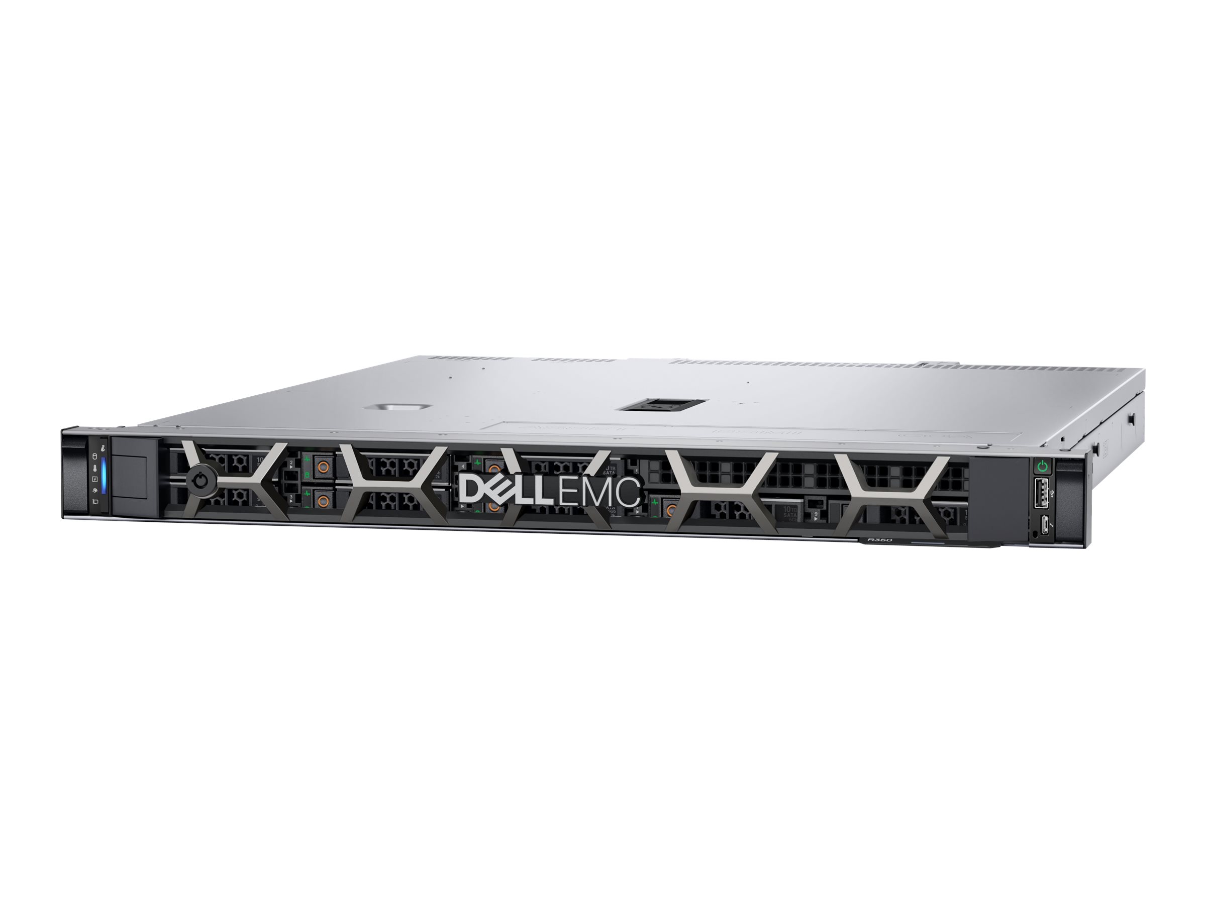 Dell PowerEdge R350 - Server - Rack-Montage - 1U - 1-Weg - 1 x Xeon E-2314 / 2.8 GHz - RAM 16 GB - SAS - Hot-Swap 8.9 cm (3.5")
