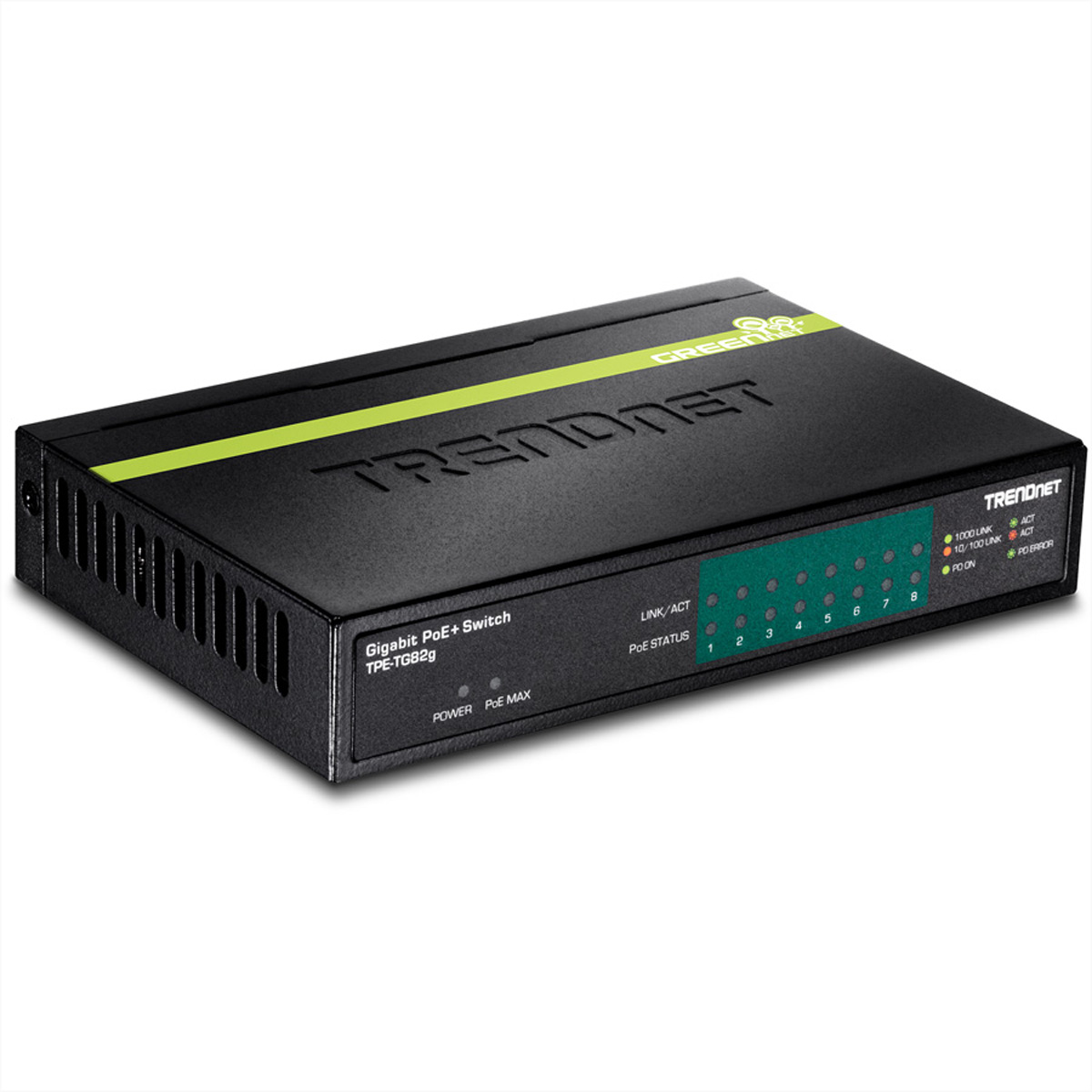 TRENDnet TPE TG82G - Switch - 8 x 10/100/1000 (PoE+)