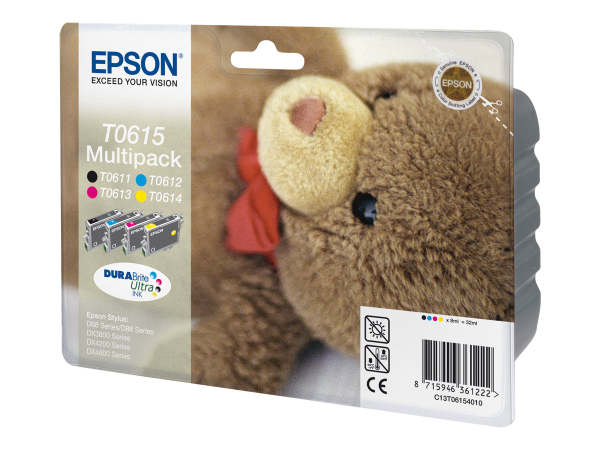 Epson T0615 multipack - 4er-Pack - 32 ml - Schwarz, Gelb, Cyan, Magenta