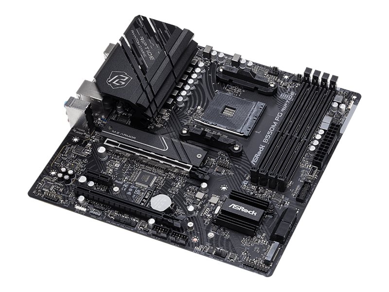 ASRock B550M PG Riptide - Motherboard - micro ATX - Socket AM4 - AMD B550 Chipsatz - USB-C Gen2, USB-C Gen1, USB 3.2 Gen 1, USB 3.2 Gen 2 - 2.5 Gigabit LAN - Onboard-Grafik (CPU erforderlich)