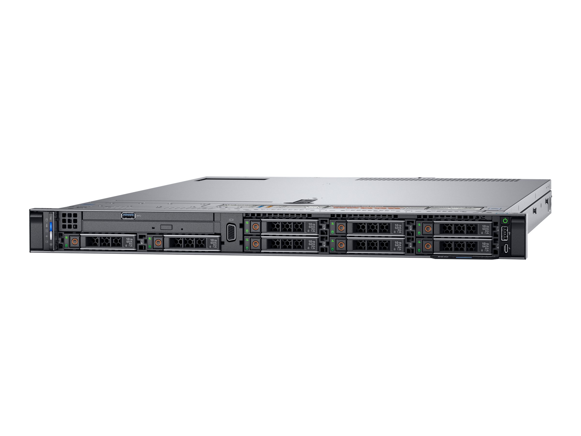 Dell PowerEdge R640 - Server - Rack-Montage - 1U - zweiweg - 1 x Xeon Silver 4210R / 2.4 GHz - RAM 32 GB - SAS - Hot-Swap 6.4 cm (2.5")