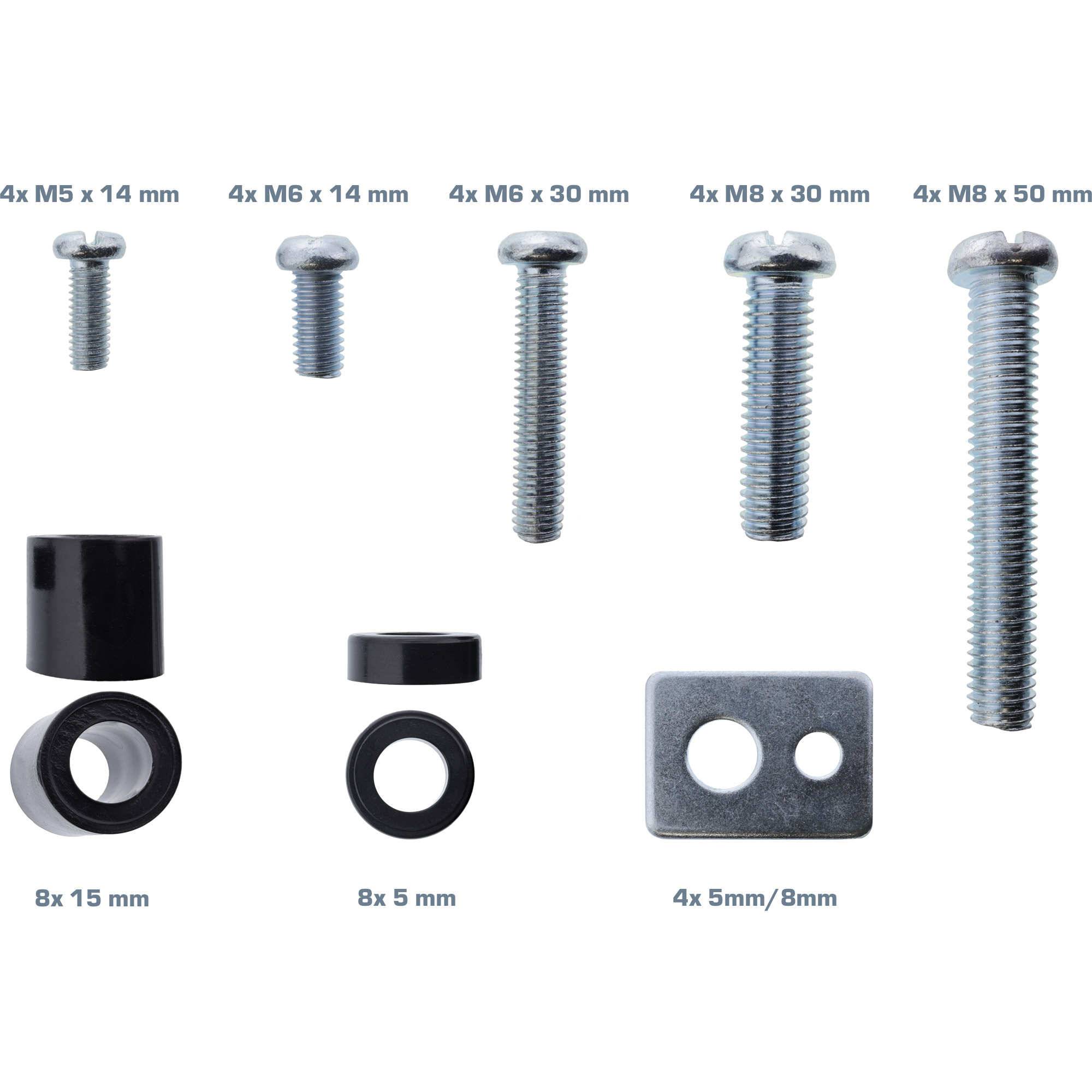 InLine Schraubenset 40-teilig für TV-Wandhalterung - Wand - Zink - 40 Stück(e)