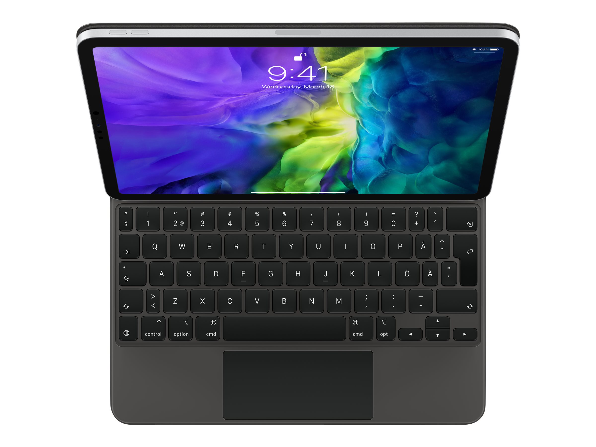 Apple Magic Keyboard - Tastatur und Foliohülle - mit Trackpad - hinterleuchtet - Apple Smart connector - Schwedisch - für 10.9-inch iPad Air (4th and 5th generation)