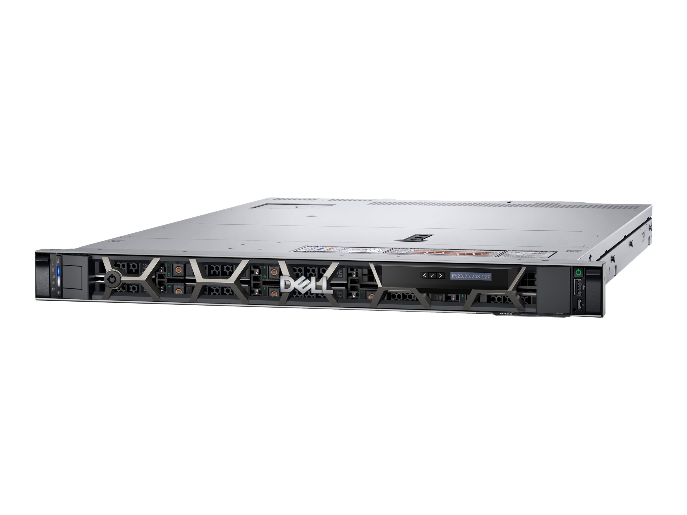 Dell PowerEdge R450 - Server - Rack-Montage - 1U - zweiweg - 1 x Xeon Silver 4310 / 2.1 GHz - RAM 32 GB - SAS - Hot-Swap 6.4 cm (2.5")