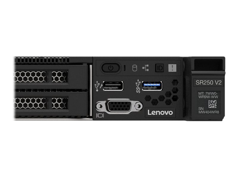 Lenovo ThinkSystem SR250 V2 7D7Q - Server - Rack-Montage - 1U - 1-Weg - 1 x Xeon E-2378 / 2.6 GHz - RAM 32 GB - Hot-Swap 6.4 cm (2.5")