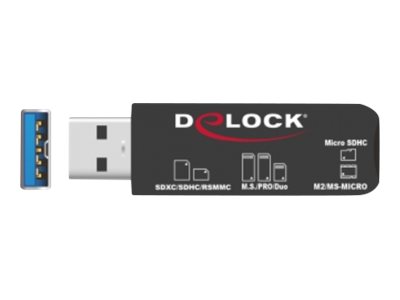 Delock Kartenleser (MS PRO, SD, MS Duo, MS PRO Duo, miniSD, RS-MMC, microSD, SDHC, miniSDHC, MS Micro, microSDHC, MS PRO-HG Duo, SDXC, microSDXC, miniSDXC, MS PRO-HG)