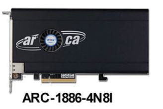 Areca Raid Controller ARC-1886-4N8I 4x M.2 und 8-Port Tri Mode 1x SFF 8654 PCIe 4.0 - Raid-Controller - Serial ATA