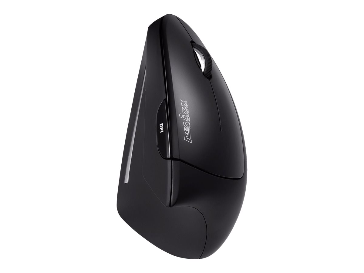 Perixx PERIMICE-713L - Maus - ergonomisch - Für Linkshänder - optisch - 6 Tasten - kabellos - 2.4 GHz - kabelloser Empfänger (USB)