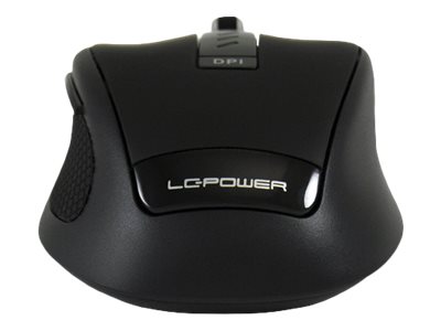 LC-Power m800BW - Maus - optisch - 6 Tasten - kabellos - 2.4 GHz - kabelloser Empfänger (USB)