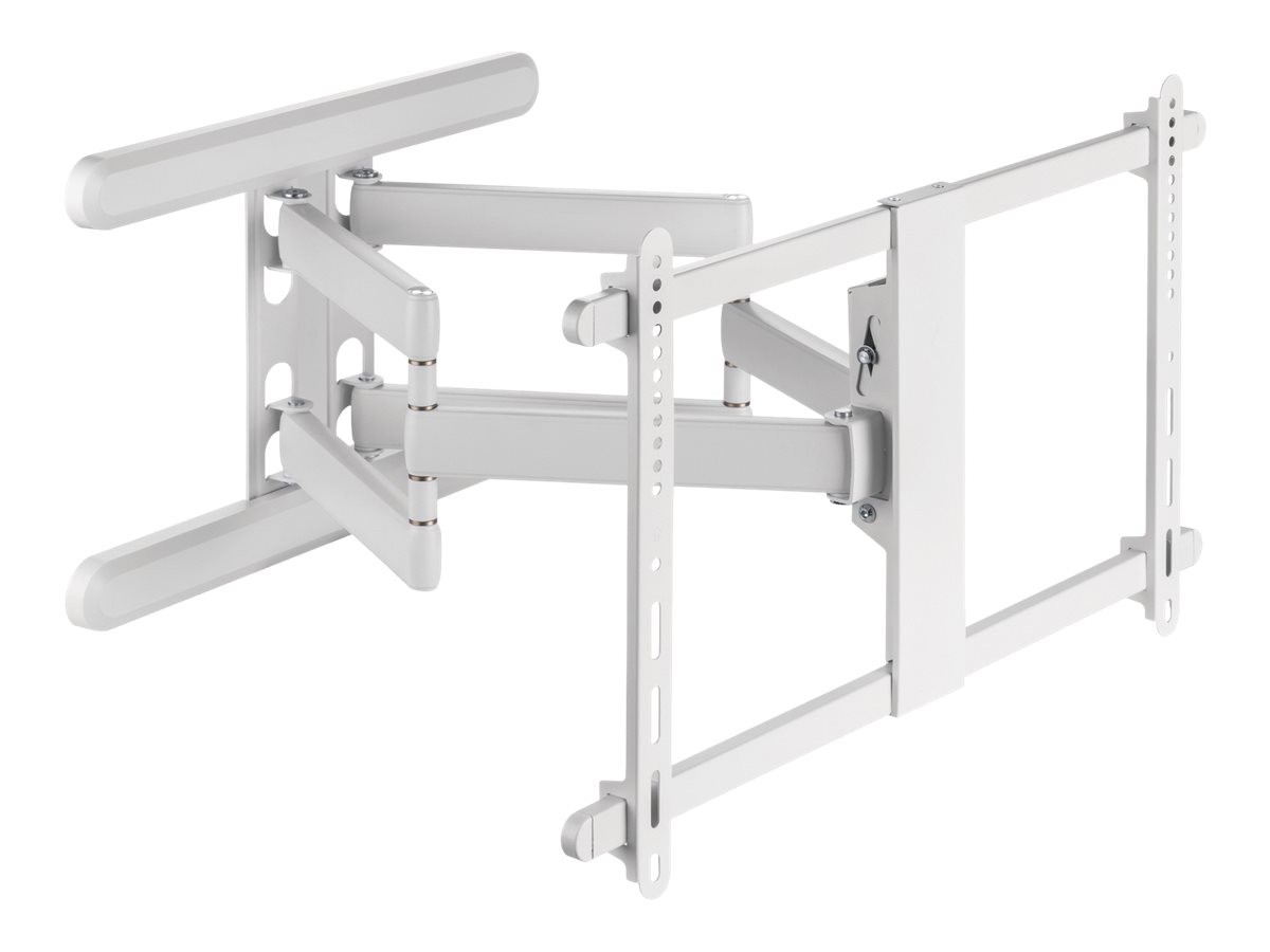 InLine Premium - Befestigungskit (Wandmontage) - freies Kippen - für TV - Aluminium - weiß - Bildschirmgröße: 94-203 cm (37"-80")