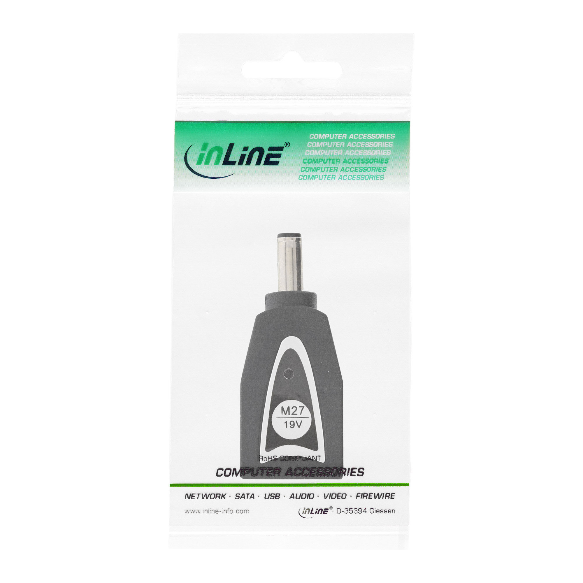 InLine Switch Plug M27 - Adapter für Power Connector - Gleichstromstecker 4,5 x 3,0 mm (M)
