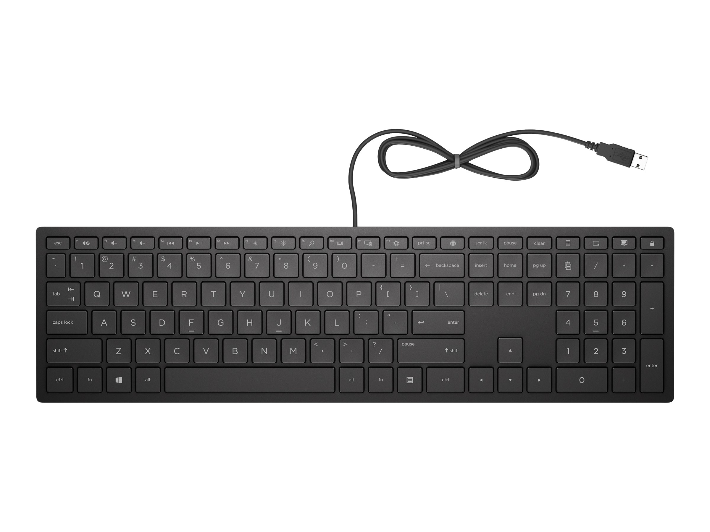 HP Pavilion 300 - Tastatur - USB - Deutsch - Jet Black