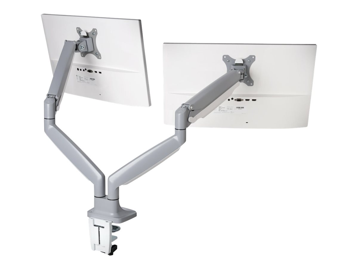 Kensington SmartFit One-Touch Dual Monitor Arm - Befestigungskit - einstellbarer Arm - für 2 Monitore - Metall - silbergrau - Bildschirmgröße: 33-81.3 cm (13"-32")