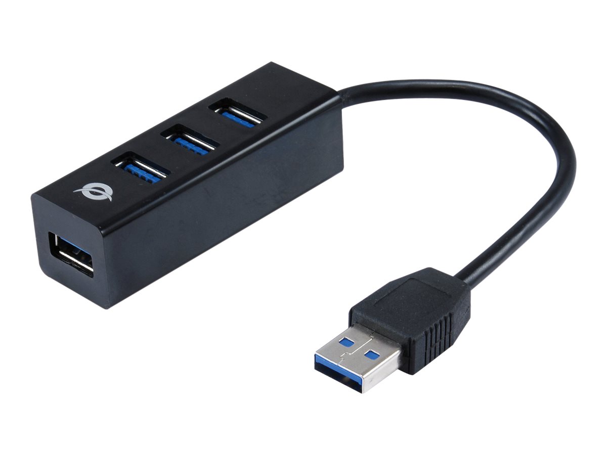 Conceptronic HUBBIES TAIL - Hub - 4 x SuperSpeed USB 3.0